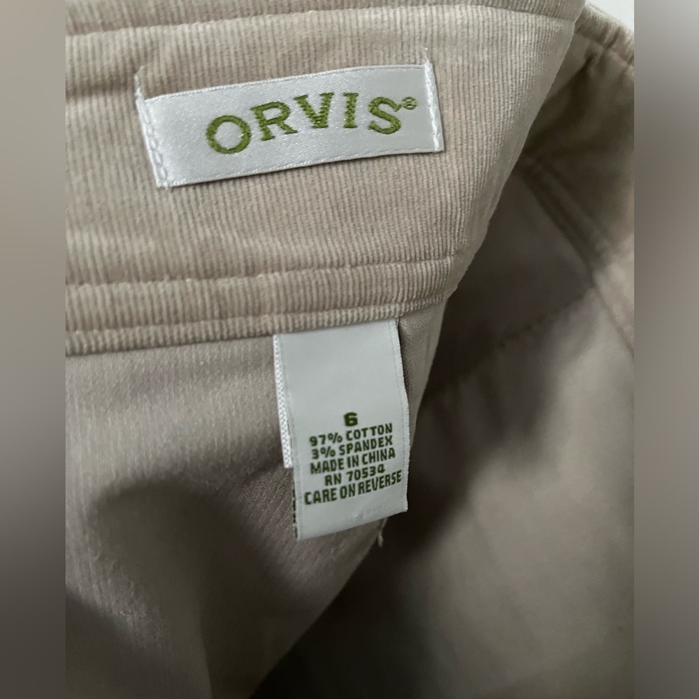 Orvis Women’s Brown Corduroy-Style Skirt, Soft 97% Cotton 3% Spandex; Size 6 - Picture 5 of 8